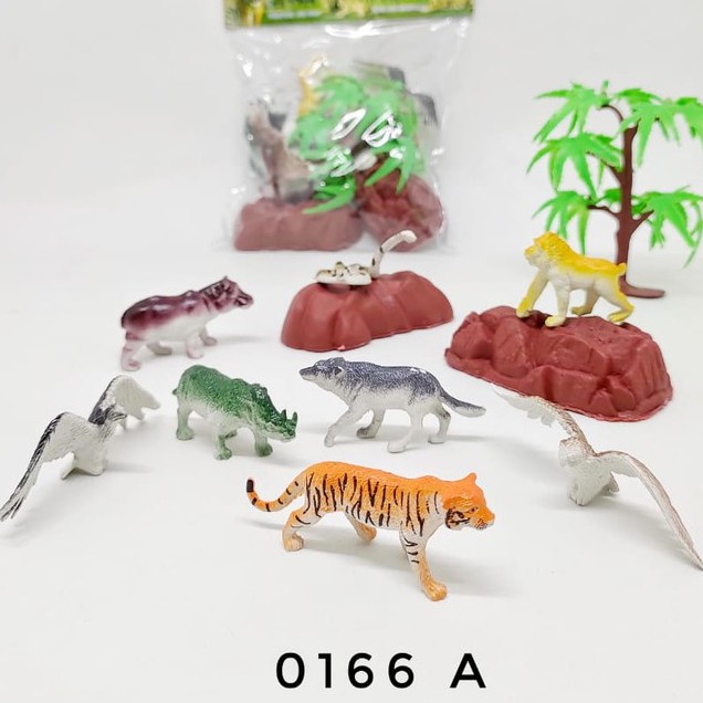 Mainan Wild Animal Collection Kantong isi 8pcs