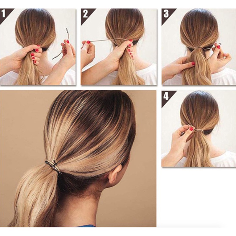 10pcs Ikat Rambut Ponytail Elastis Untuk Wanita