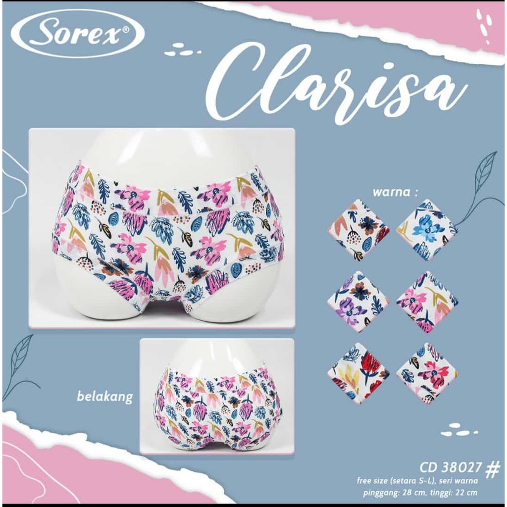 Sorex Celana Dalam Wanita 38027 Underwear motif bunga adem dan nyaman dipakai
