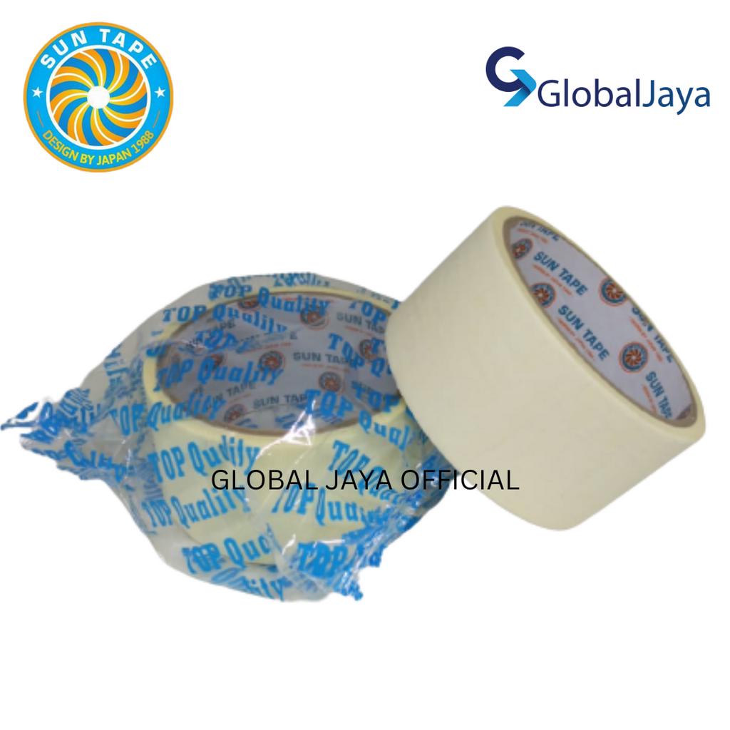 

MASKING TAPE 6 PCS LAKBAN KERTAS SUN TAPE 2" x 10 YARD ISOLASI KERTAS 2 INCH