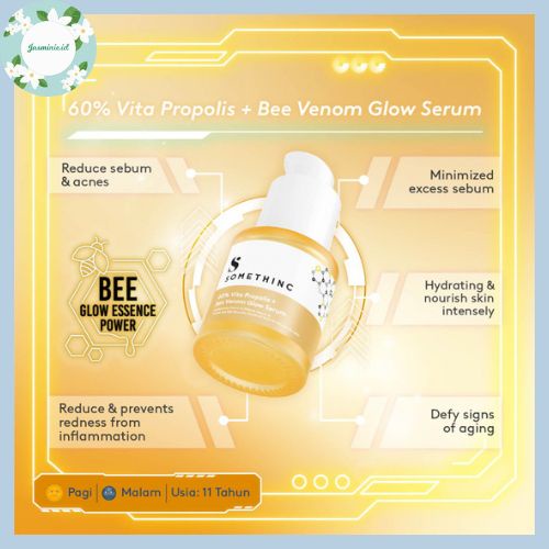 [NEW] SOMETHINC 60% Vita Propolis + Bee Venom Glow - Serum Kulit Glowing Bebas Jerawat - Bee Power