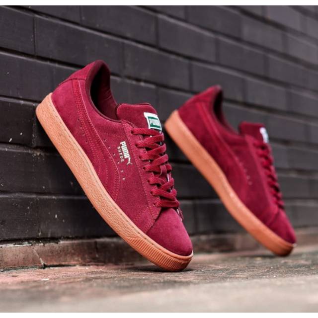 Puma suede maroon gum