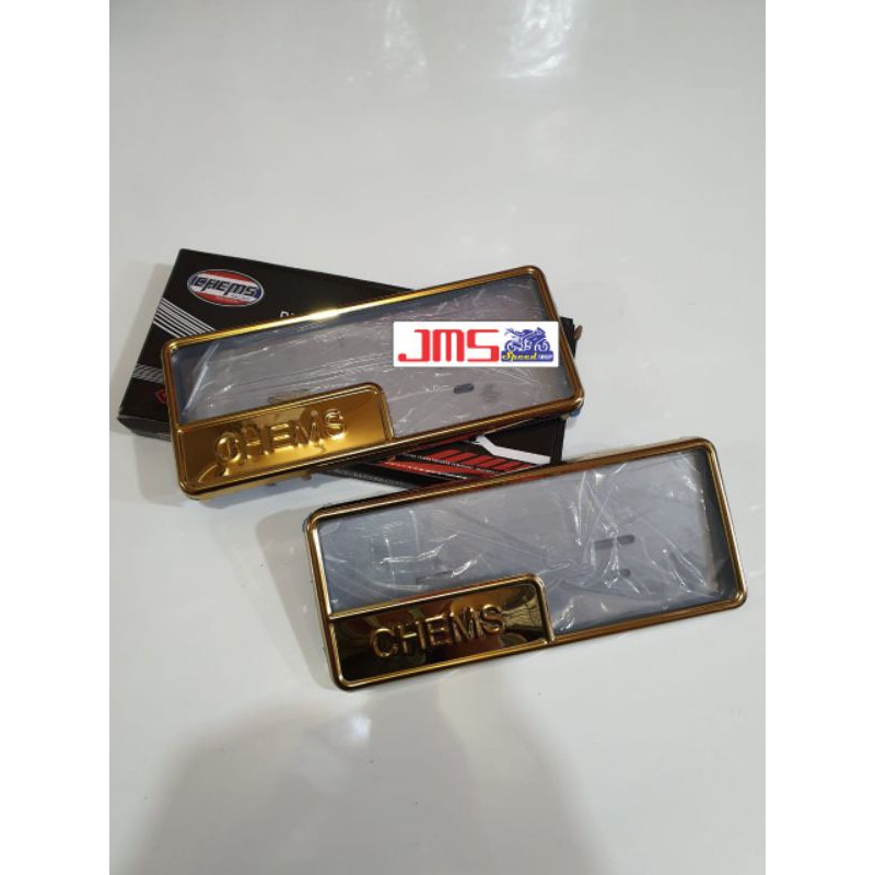 bingkai plat nomor gold emas universal mio beat vario genio scoopy vixion cb fu mx supra revo vega