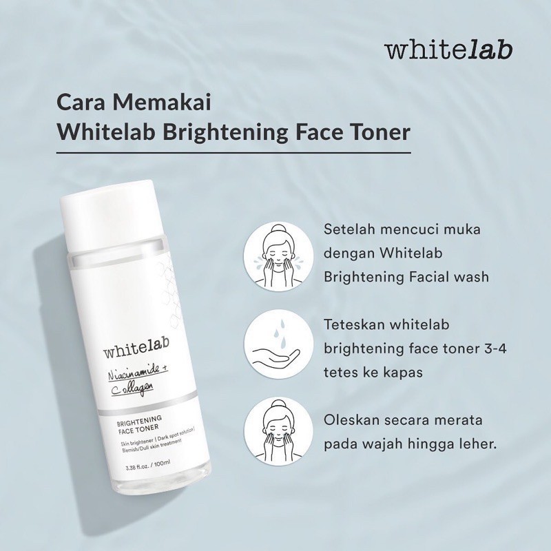 WHITELAB NIACINAMIDE + COLLAGEN BRIGHTENING FACE TONER 100ML