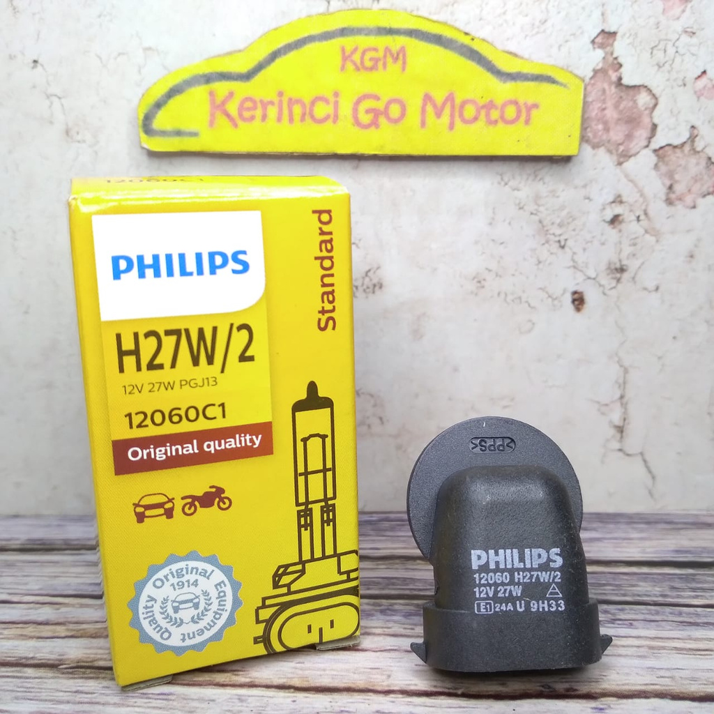 Bohlam Philips Halogen H27W/2 12V 27W 12060C1 - Lampu Headlamp Korea