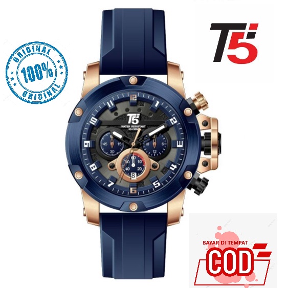 Jam tangan pria T5 H3913 3913 original chronograph bergaransi free box paper bag