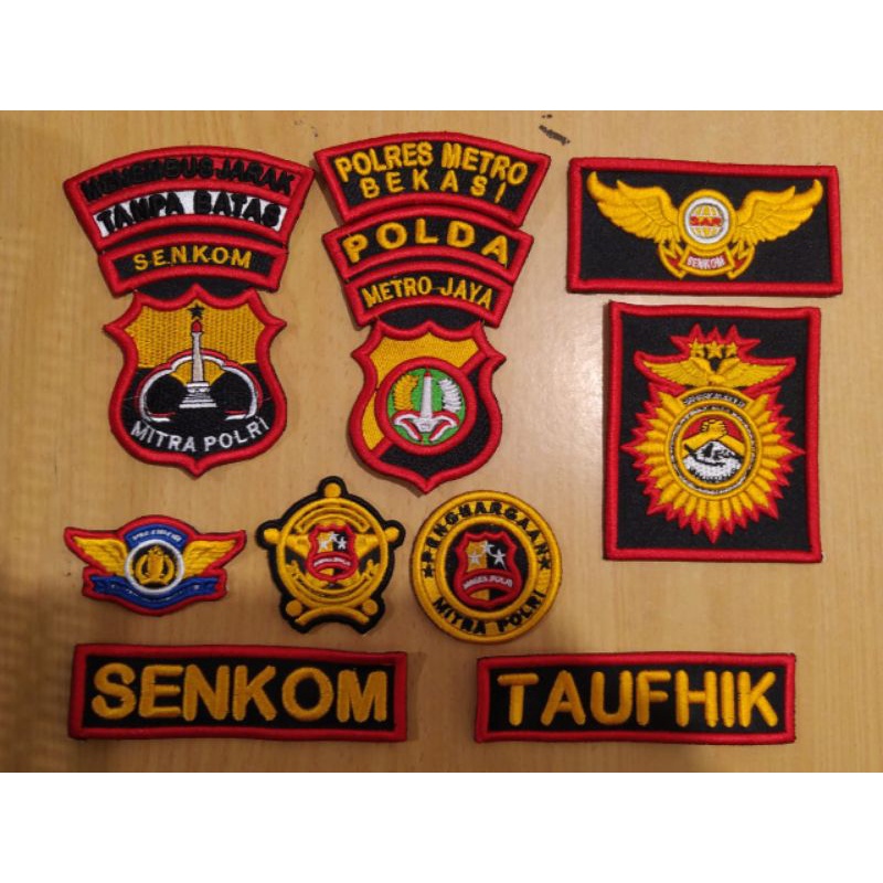 Atribut Senkom terbaru bordir timbul