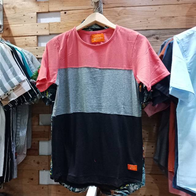 KAOS PRIA/KAOS KOMBINASI/KAOS DISTRO/3 WARNA