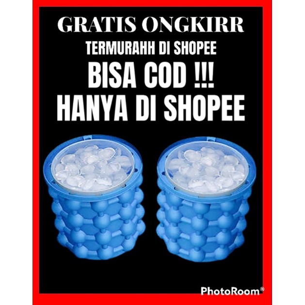 Pencetak Es Batu lce Cube Maker 3DSilicone Mold - cetakan es batu