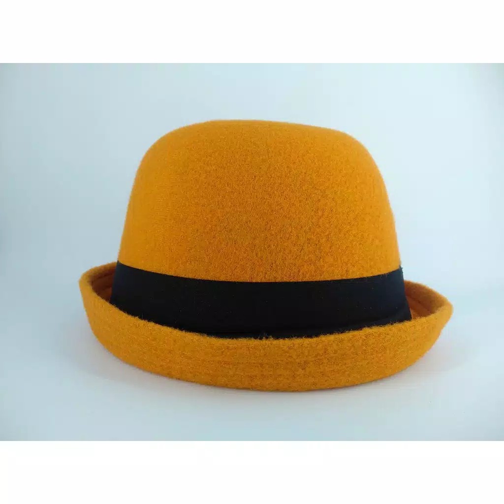 TOPI ANAK PEREMPUAN BARET FASHION KIDS CEWEK CAPLIN CAP FEDORA COWOK 2-8 TAHUN IMPORT A66-ORANGE