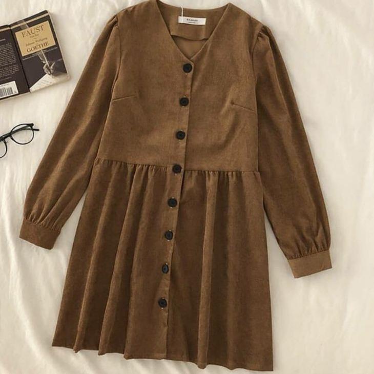 <U-IHQ) <☼) OUTER WANITA - WOODY LONG OUTER - PAKAIAN WANITA - ATASAN WANITA - KOREAN STYLE <viral)