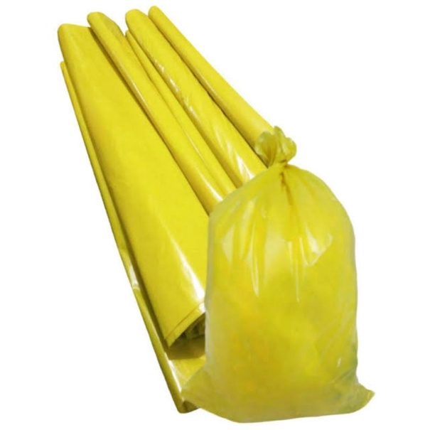 Plastik Kuning MEDIS JUMBO | Trashbag Yellow | Tempat Sampah Kesehatan Rumah Sakit | Wadah Pembuangan Super Besar Tebal | Kantong Kresek Tresbek Trasbag