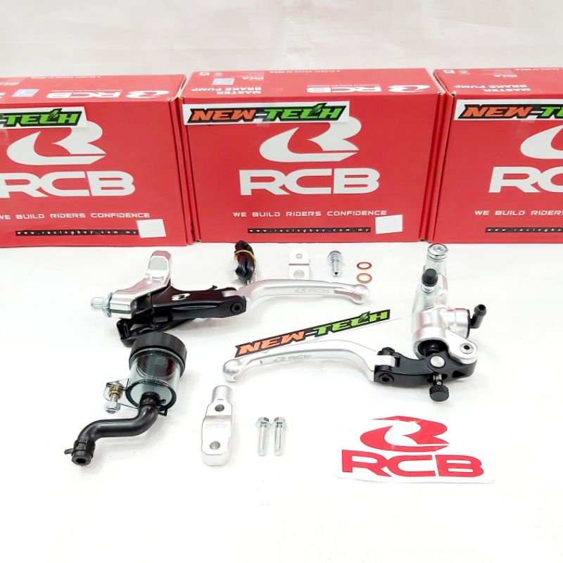 HANDLE SET MASTER REM & HANDLE KOPLING RCB S1 14MM - SILVER