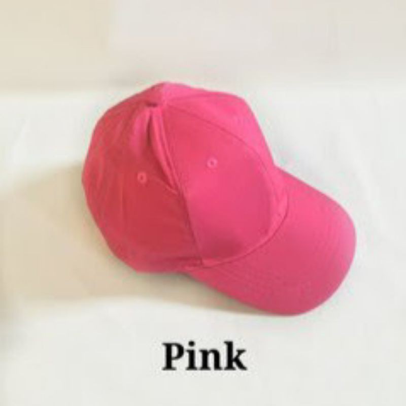 TOPI BASEBALL POLOS PINK FANTA/TUA MURAH