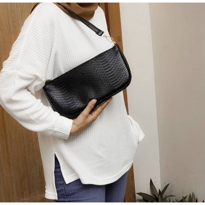 Tas Bahu Croco Vintage Korea 2 tali import murah