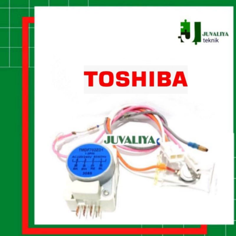 Timer dan bimetal defros kulkas Toshiba 2 pintu