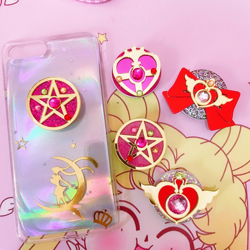 {LUCKID}Universal Sailor Moon Phone Stretch Bracket Cartoon Finger Ring Holder Socket