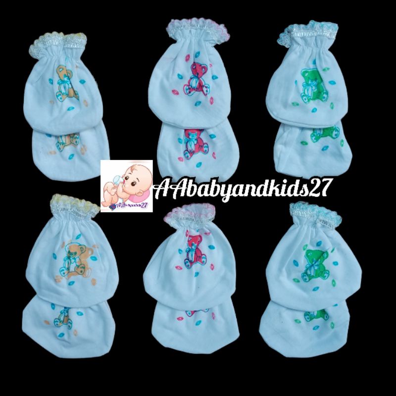 2SET (1Pasang Sarung Tangan dan 1Pasang Sarung Kaki) Bayi SUPER MURAH Merk RENE/PANJI-Sarung Tangan Kaki Bayi Murah Berkualitas
