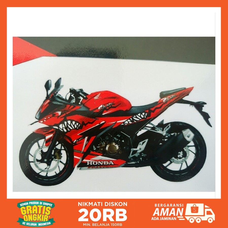 Promo Stiker Striping Motor Cbr 150 R Shark Putih Limited Shopee