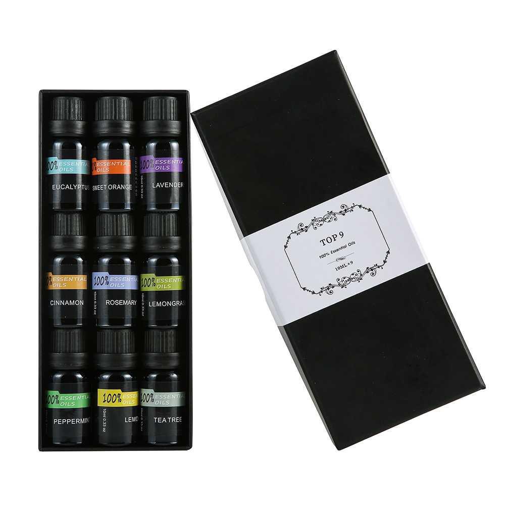 Eighteen Pure Essential Fragrance Oils Aromatherapy 10ml 9PCS - TOP9 [Hitam]