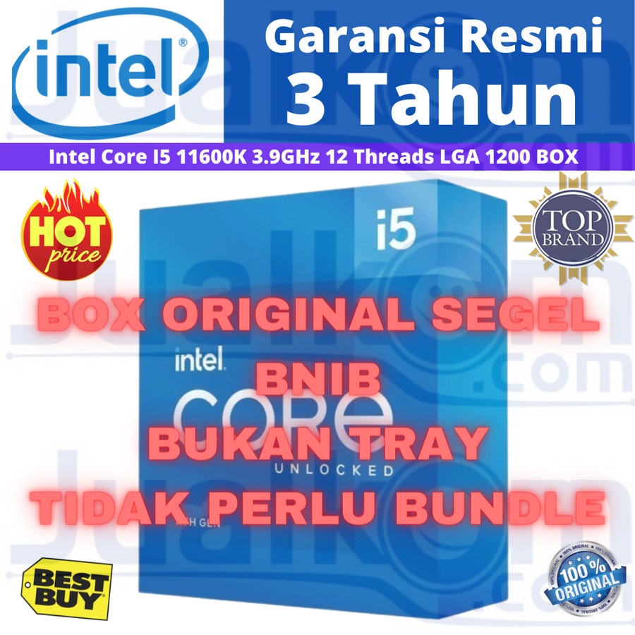 Intel Core i5 11600K 3.9GHz Up To 4.9GHz Processor Intel Gen 11th Rocket Lake LGA1200