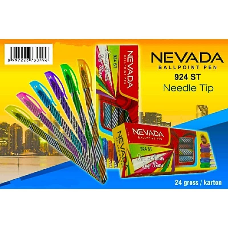 

Pulpen Nevada 924 ST Hitam / Pena Ulir / Pulpen Ulir Bolpen lilin 12pcs 1pack