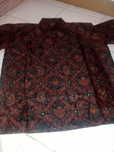 Kemeja Batik Pria Lengan Panjang M L Xl Xxl