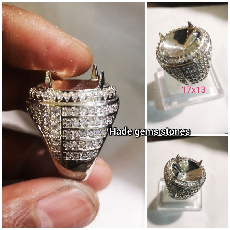 ring emban alpaka super Micro setting full zircon