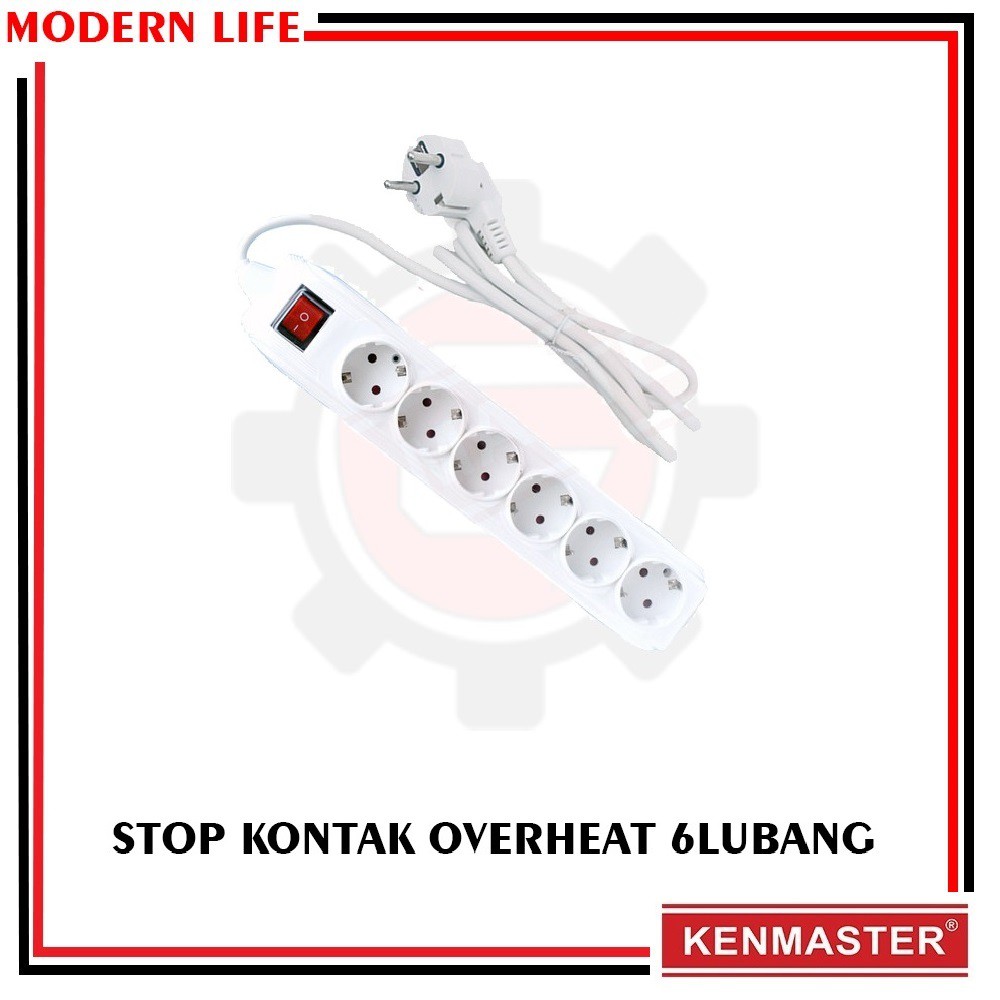 Kenmaster Stop Kontak Overheat SNI - 6 LUBANG