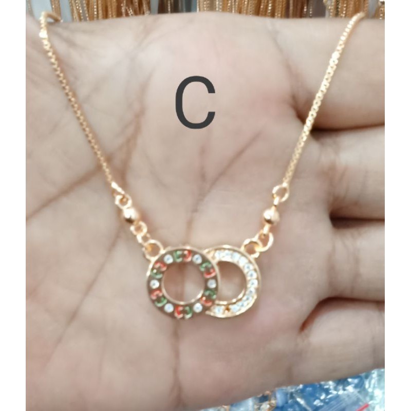 C11. Kalung xuping wanita lapis emas 45 cm