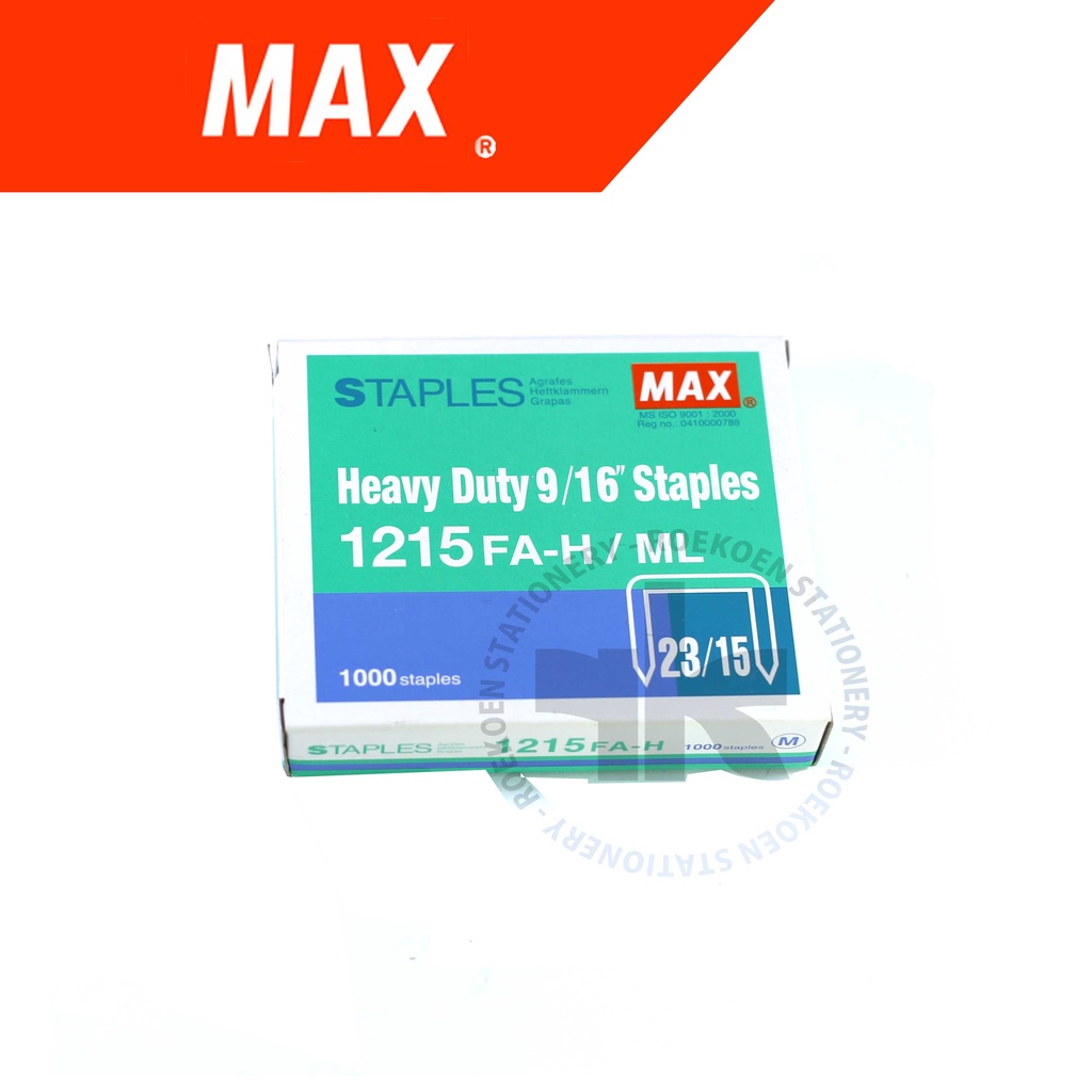 

Max Heavy Duty Staples No 12 (23/15) 1215FA-H/ML