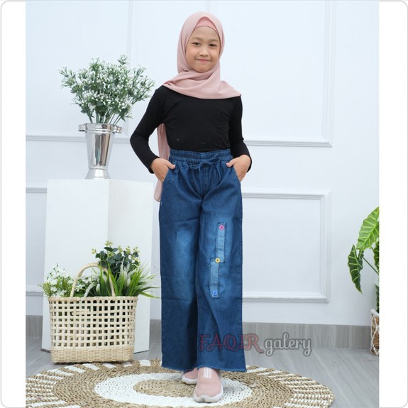 KULOT JEANS ANAK PEREMPUAN / JEANS ANAK / CELANA ANAK USIA 5 - 7 tahun