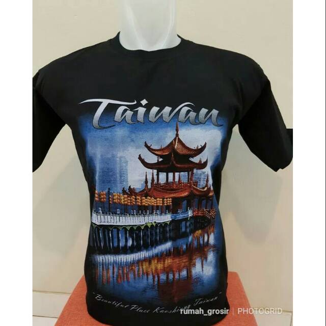 Kaos Hitam Souvenir Taiwan