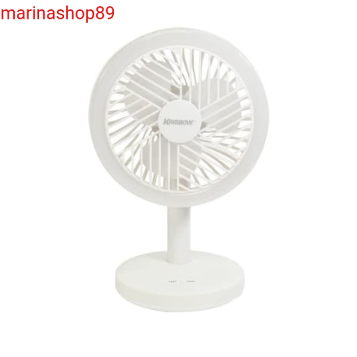 krisbow kipas angin portable_kipas led rechargeable 6 w