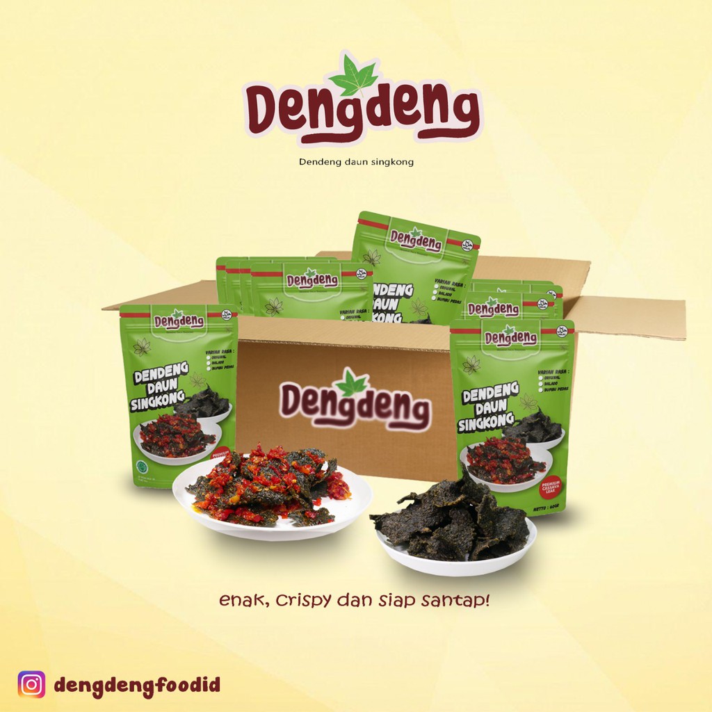 

Dendeng Daun Singkong mix 5 Balado & 5 Original "Dengdeng