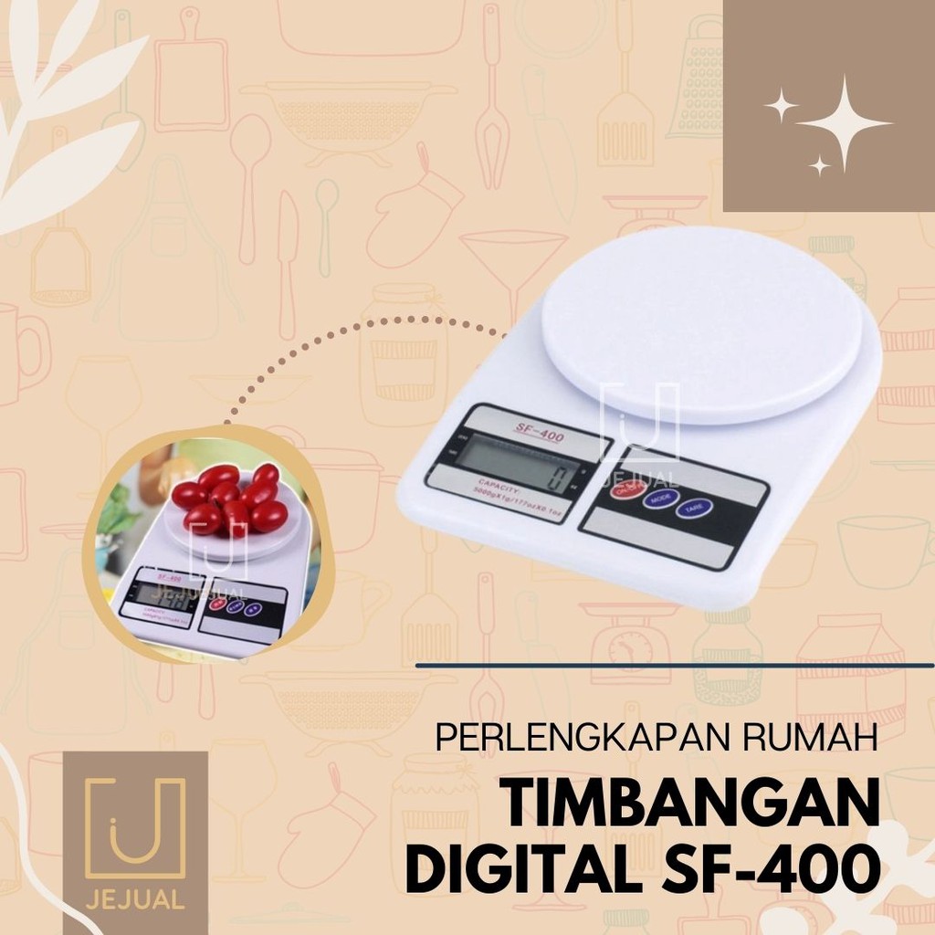 TIMBANGAN DAPUR DIGITAL 10Kg Timbangan Kue/Snack/Jajan/Tepung/Buah/Sayur 10 Kilo Baterai
