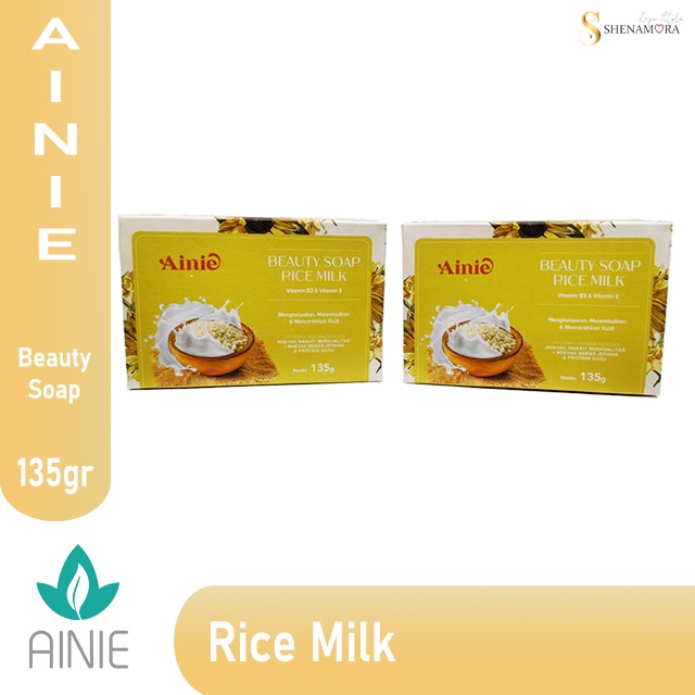 Ainie Rice Milk Soap | Sabun Beras Susu 135 Gr