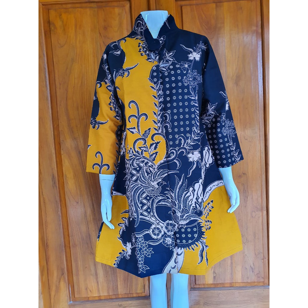 Batik Wanita Tunik Proboseto Kuning Dress Batik by Florist