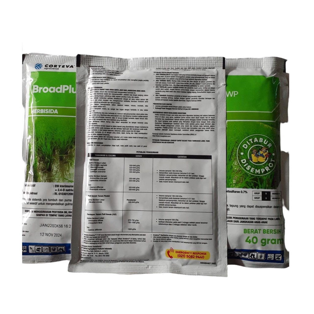 Herbisida Broadplus Broad Plus 40gr 77 WP Pengganti Ally Plus 77 WP