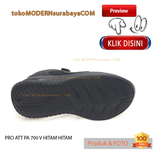 PRO ATT PA 700 V HITAM HITAM sepatu anak sneakers velcro