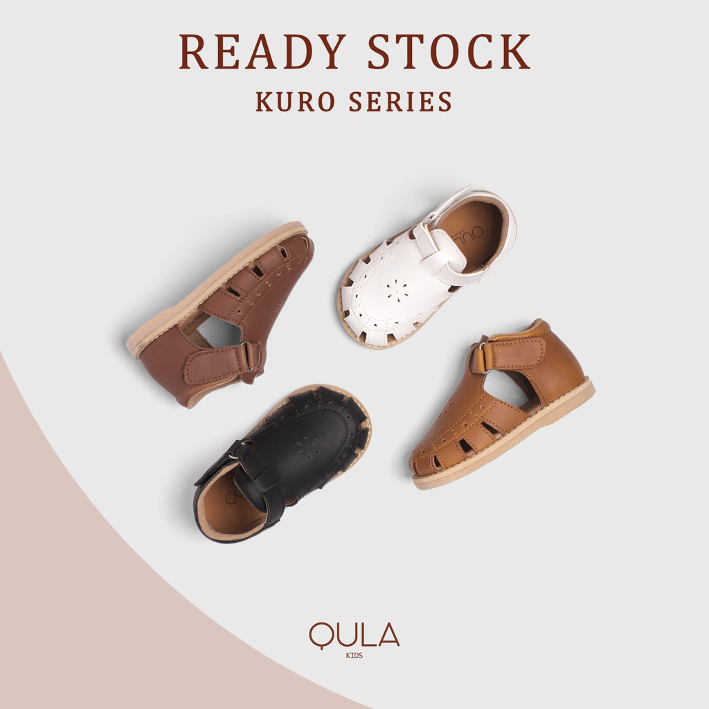 Ready Stock - Kuro Series Sepatu Sandal Anak Toddler Vintage Usia 1,2,3,4,5 Tahun