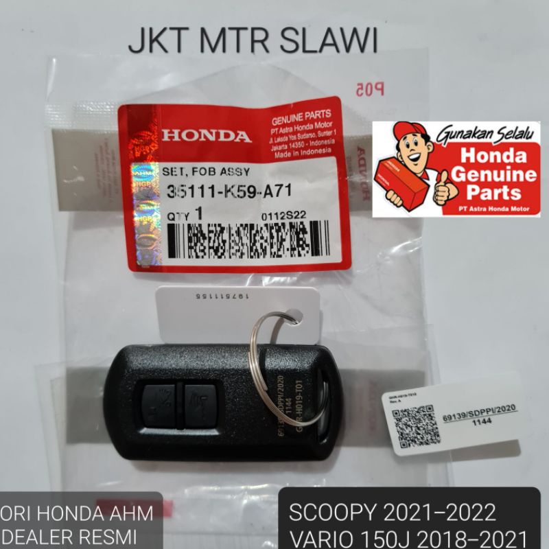 Remote new scoopy prestige 2021-2022 vario 150J 2018-2021ori honda ahm asli Honda AHM