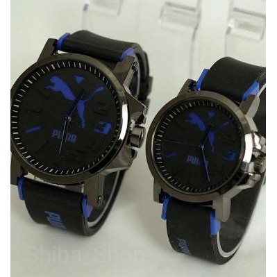 Limited Jam tangan puma couple - Hitam Terlaris