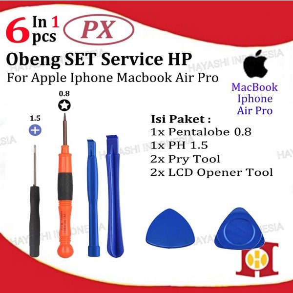 Obeng Set Tool Repair Service Kit Set Pembuka LCD Iphone Android Mac