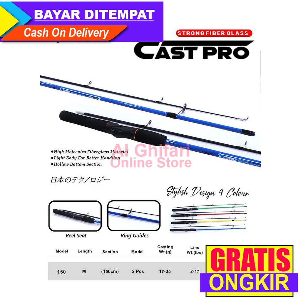 JORAN SUPER LENTUR DAIDO CASTPRO PANJANG 150 CM TERLARIS KEKUATAN 12KG KUALITAS JEPANG)