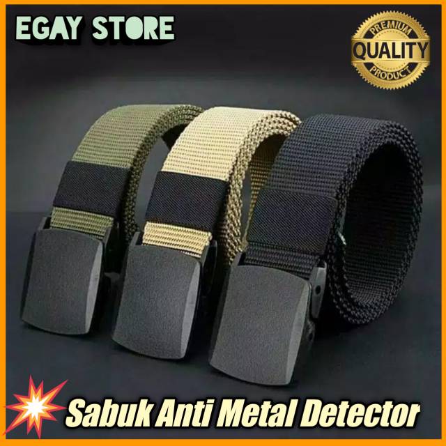 SABUK ANTI METAL DETECTOR IKAT PINGGANG ANTI XRAY BELT GESPER PRIA DAN WANITA TERLARIS