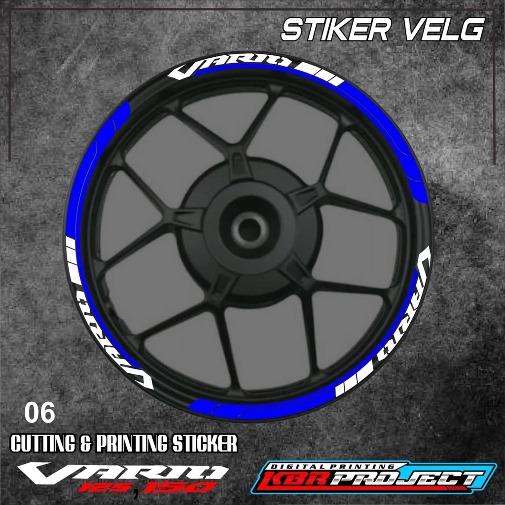 Stiker Velg VARIO 150 125 - Stikter Velg Variasi List Honda VARIO 150 125. 06 Design KBR PROJECT DIG