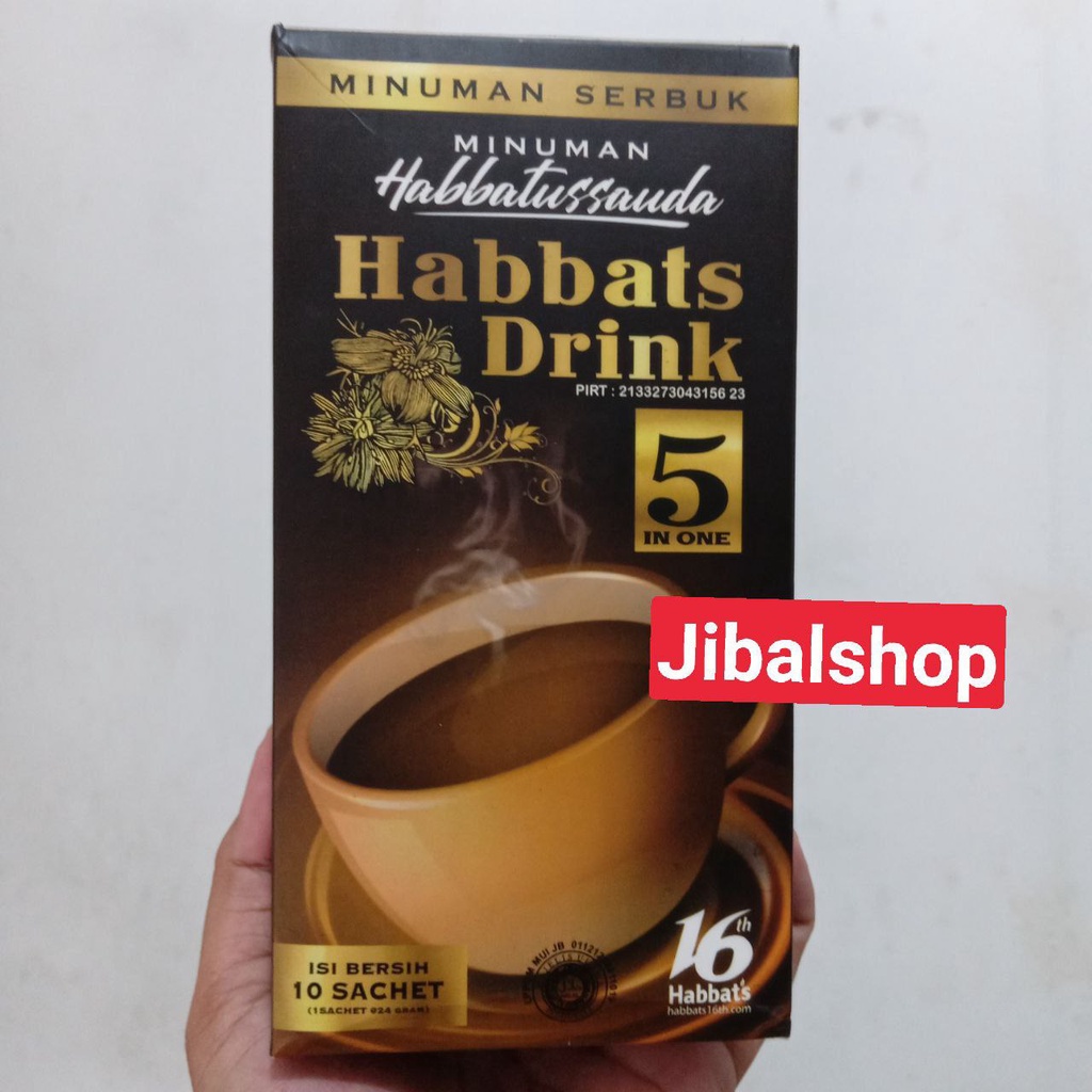 

Habbats Drink Cafe 5 in 1 Minuman Habbatussaudah Drink Plus Kopi Arab Tanpa Cafein
