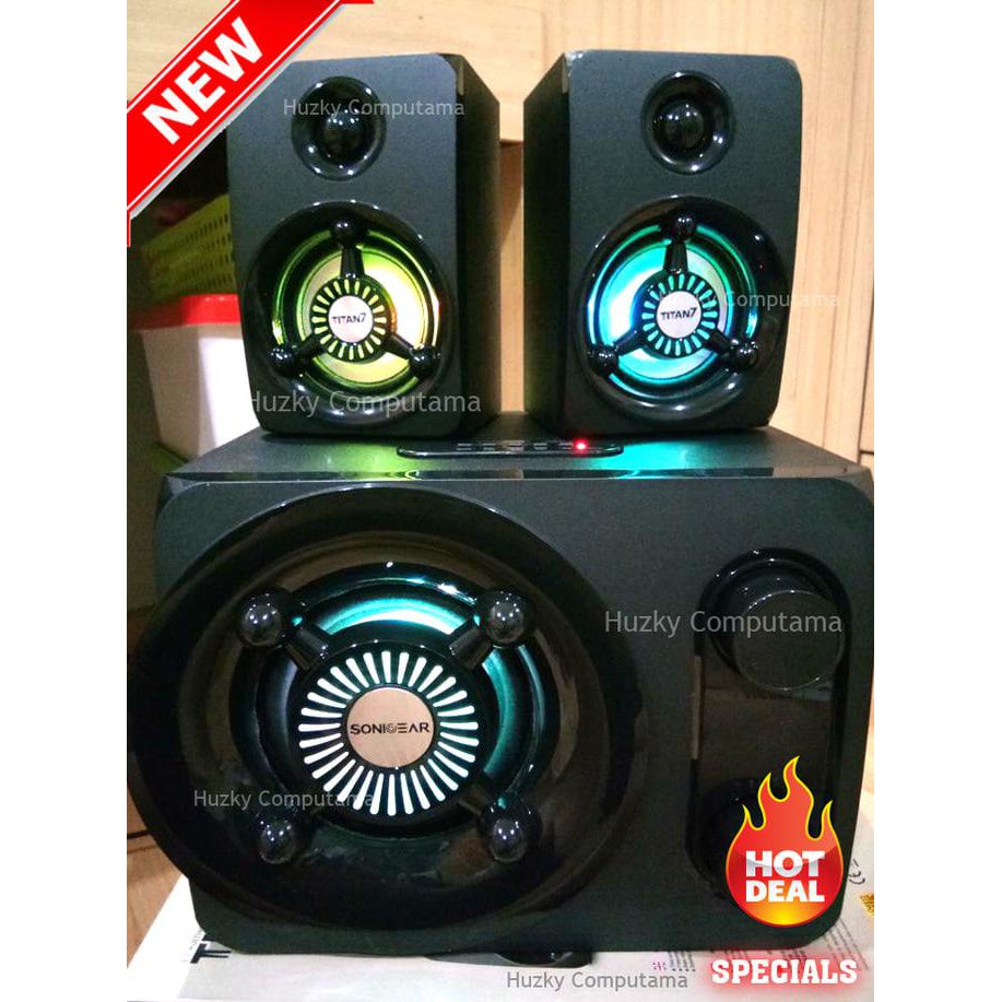 GRATIS ONGKIR SONIC GEAR SPEAKER TITAN 7 BTMI BLUETOOTH,FM RADIO,USB & LINE IN PRO TERLARIS