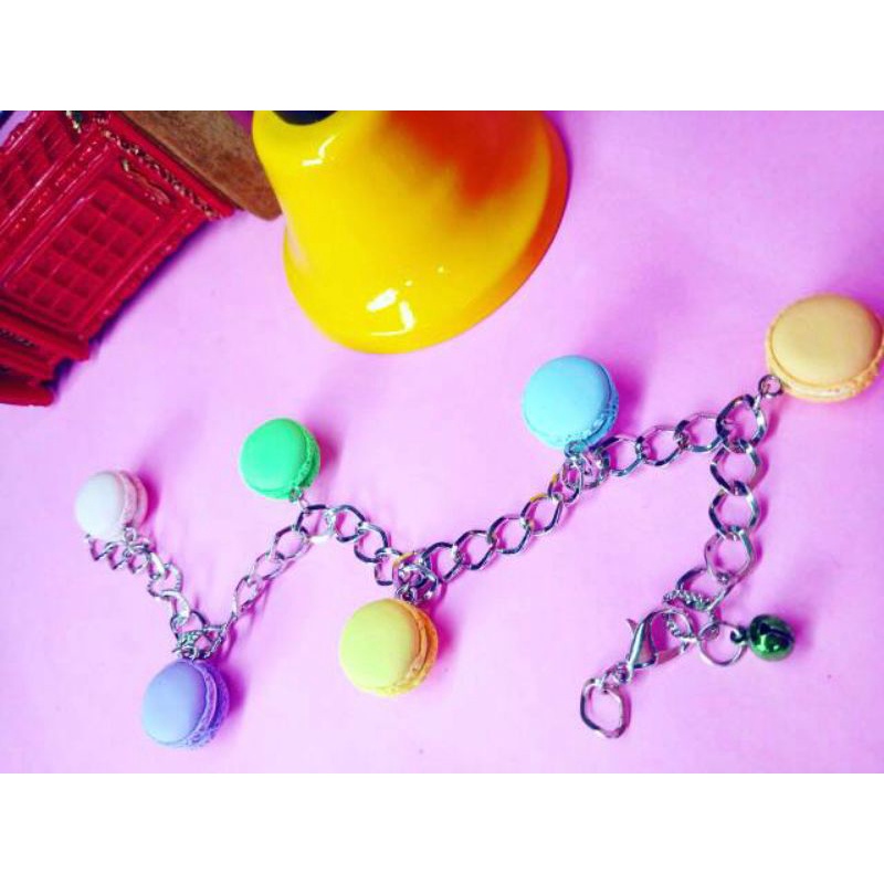 Gelang bracelet rantai macaroon handmade clay import